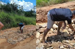 Moradores da comunidade Taboca restauram estrada intrafegável e denunciam abandono