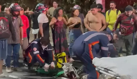 Jovem vítima de acidente entre moto e carro em Manaus é reanimada por SAMU, mas não resiste
