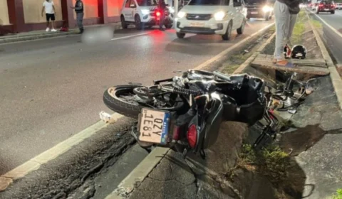 VÍDEO: homem morre atropelado por motocicleta na Avenida Torquato Tapajós em Manaus