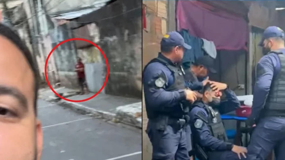 VÍDEO: homem que fraturou crânio de guarda em conflito com ambulantes no Centro de Manaus é flagrado no local após soltura