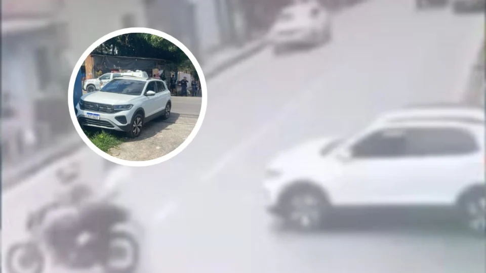 Câmera de segurança flagra momento em que homem é morto a tiros na frente do filho em Manaus; veja vídeo
