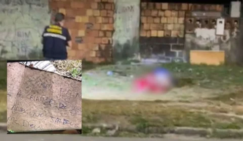 Homem é encontrado morto com pés amarrados e bilhete em Manaus: ‘morri porque matei criança’