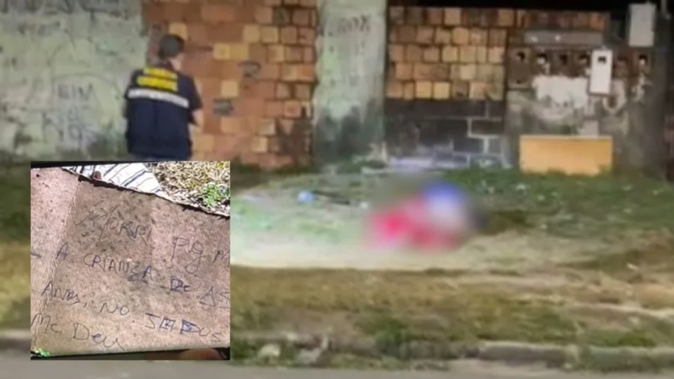 Homem é encontrado morto com pés amarrados e bilhete em Manaus: ‘morri porque matei criança’