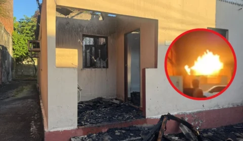 VÍDEO: mulher causa incêndio em casa após briga com marido no bairro Novo Aleixo, em Manaus