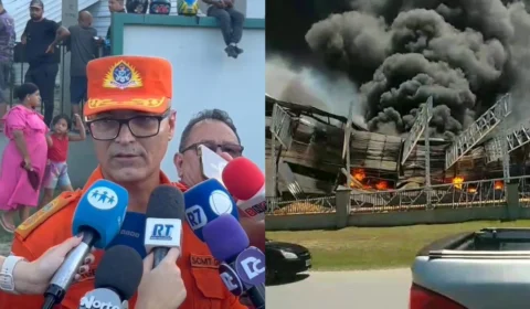 VÍDEO: incêndio em fábrica de Manaus ainda não está controlável e material é altamente inflamável, diz Corpo de Bombeiros