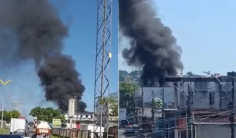 Incêndio em fábrica de isopor se espalha e atinge residências em Manaus; veja vídeo