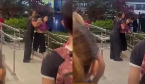 VÍDEO: mulher tenta furtar produtos no Shopping Grande Circular e é impedida por funcionária