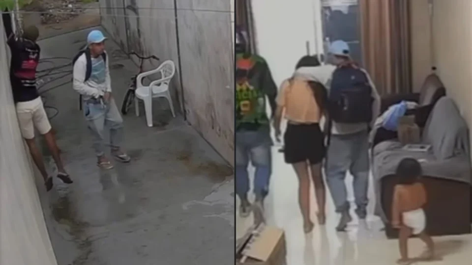 VÍDEO: mulher e bebê são feitos de reféns após invasão de trio em casa de Manaus