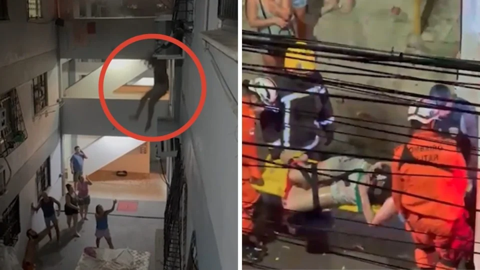 VÍDEO: mulheres pulam de janela para escapar de incêndio em Manaus