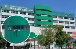 VÍDEO: Paciente desorientado se pendura em altura no Hospital 28 de Agosto, em Manaus
