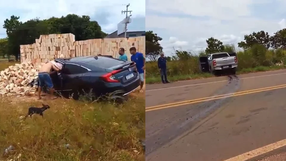 Acidente violento na BR-401 deixa motorista preso nas ferragens; confira