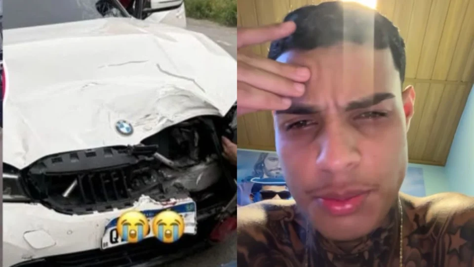 Acidente com carro de luxo de influenciador deixa feridos em Manaus; motorista fugiu sem prestar socorro