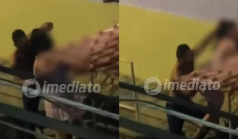 VÍDEO: homem é preso após agredir mulher com socos e puxões de cabelo em Manaus