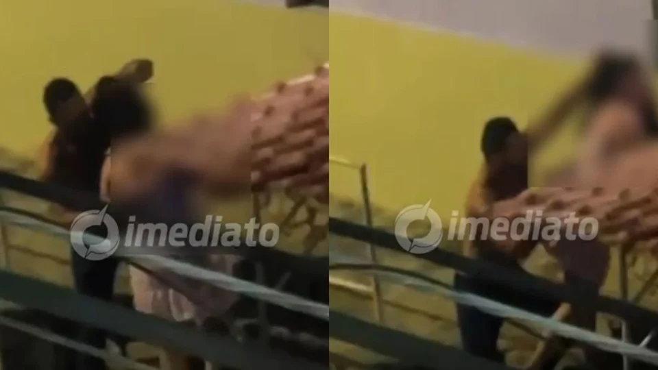 VÍDEO: homem é preso após agredir mulher com socos e puxões de cabelo em Manaus