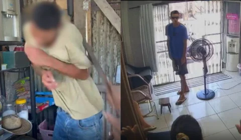 VÍDEO: homem suspeito de assaltar salão de beleza é surpreendido e recebe ‘correção’ em Manaus