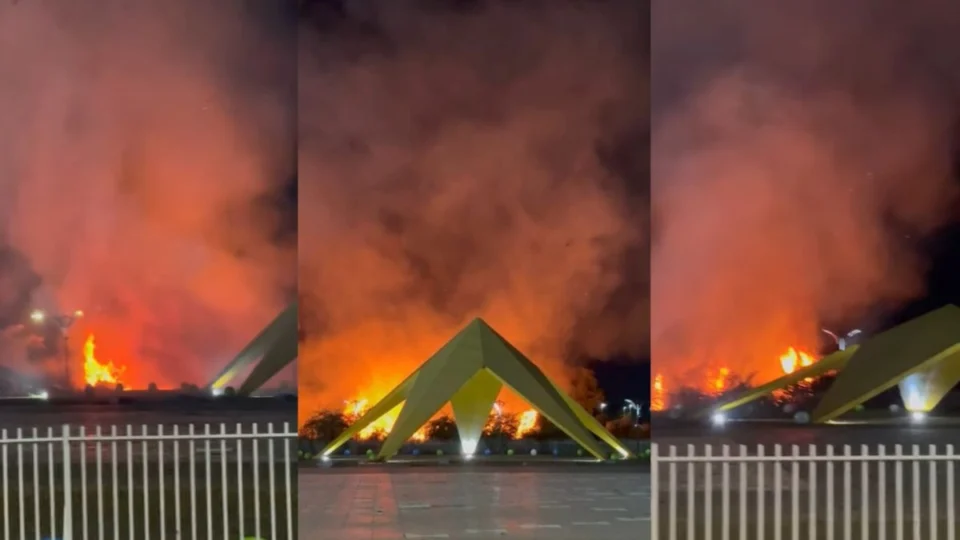 Incêndio em vegetação atinge patrimônio público no Centro de Boa Vista