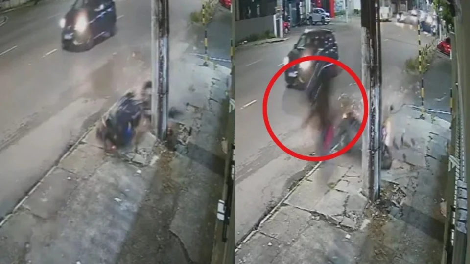 Vídeo mostra motociclista sendo arremessado no ar após colisão em Manaus