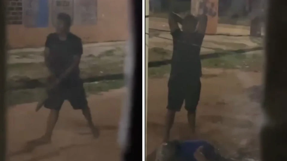 Vídeo flagra homem atacando violentamente vítima já desacordada