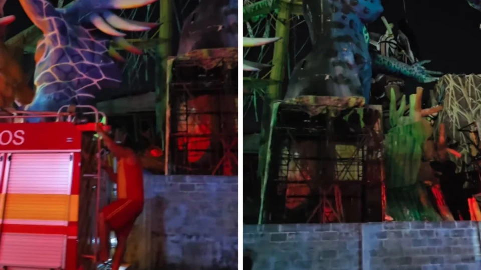 VÍDEO: galpão do Boi Caprichoso sofre princípio de incêndio em Parintins