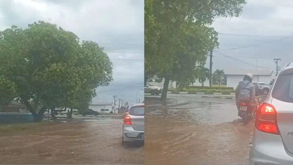 Moradores reclamam de alagamentos recorrentes na Rua Deco Fonteles no bairro Caranã