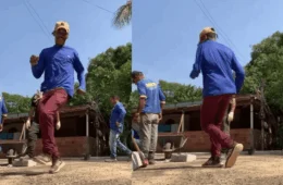 ‘Quando o salário cai na conta’: vídeo de jovem dançando em canteiro de obras no Acre viraliza na redes