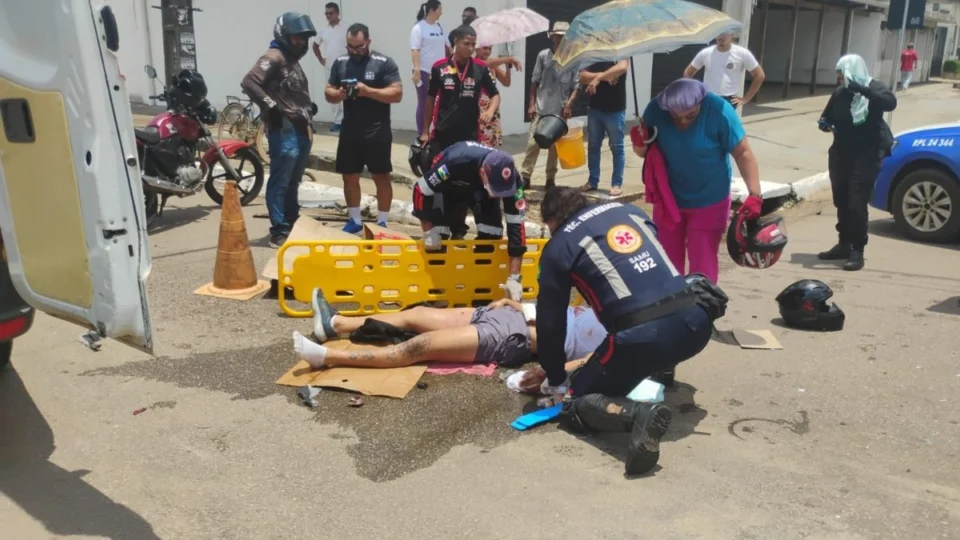 VÍDEO: Condutor de carro provoca acidente e abandona vítima na zona Leste de Porto Velho