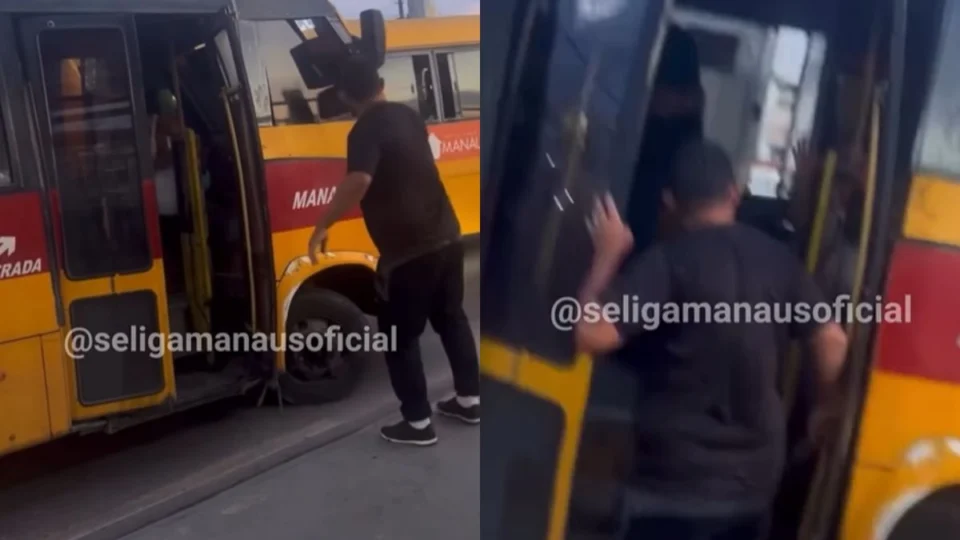 VÍDEO: motoristas de Amarelinho brigam em disputa por passageiros na Zona Leste de Manaus