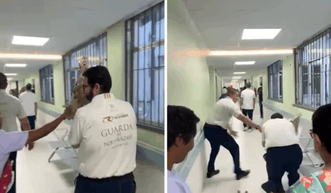 Guarda tropeça e quase deixa Imagem Peregrina de Nazaré cair no chão; veja vídeo completo