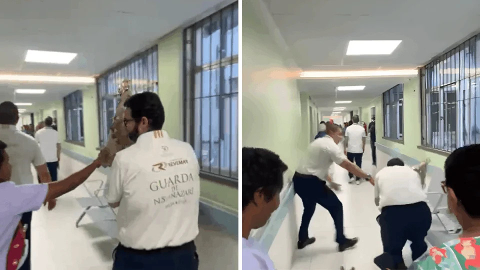 Guarda tropeça e quase deixa Imagem Peregrina de Nazaré cair no chão; veja vídeo completo