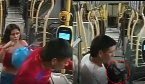 VÍDEO: casal é procurado após roubar passageiros e renda de ônibus da linha 560 em Manaus