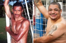 Vampeta anuncia novo ensaio fotográfico sensual e recria foto nu dos anos 90; veja