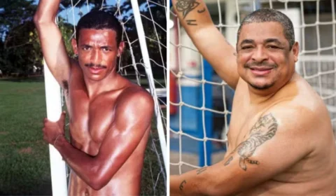 Vampeta anuncia novo ensaio fotográfico sensual e recria foto nu dos anos 90; veja