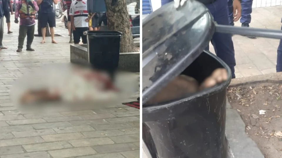 VÍDEO: Corpo de homem é encontrado dentro de lixeira no Centro de Manaus