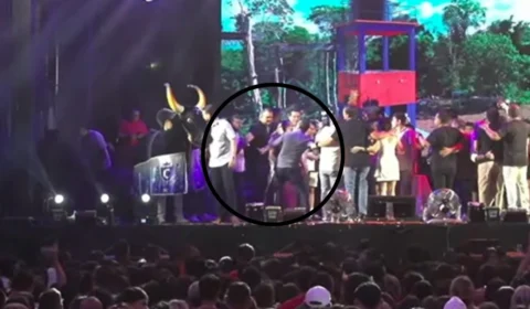 VÍDEO: Vereador e pré-candidato à presidência do Caprichoso brigam ‘ao vivo’ no aniversário de Parintins