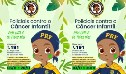 Polícia Rodoviária Federal no Acre promove campanha solidária em apoio a crianças com câncer