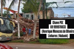 Família pede ajuda após desabamento de casa no Centro de Porto Velho
