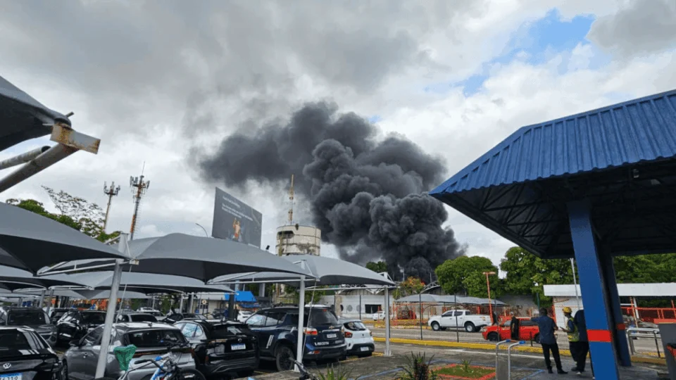 VÍDEO: incêndio atinge área próxima ao Aeroporto de Belém no dia da abertura oficial da COP30