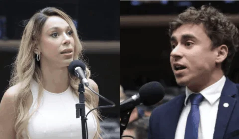 Erika Hilton envia notícia-crime ao STF contra Nikolas Ferreira por uso de celular em visita a Bolsonaro