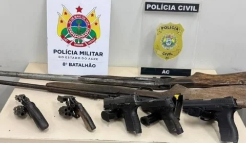 Sete suspeitos são presos e arsenal é apreendido após tiroteio no Acre