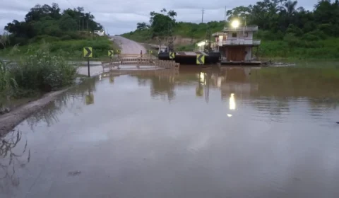 Chuvas intensas elevam nível do Rio Caeté e interrompem tráfego na BR-364 no Acre