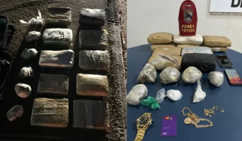 Dupla é presa com mais de 10 kg de drogas em caminhão vindo de Manaus