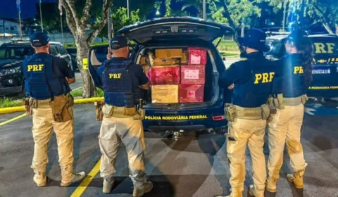 Mais de 1.500 celulares e medicamentos são apreendidos pela PRF na BR-174