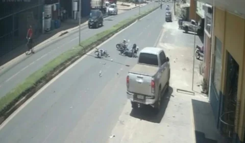 VÍDEO: Colisão no bairro Centenário é registrada por câmeras de segurança