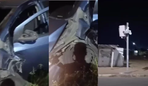 Motorista embriagado capota carro após bater em um radar na Avenida Princesa Isabel