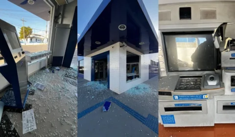 Homem quebra vidraças e é preso após ataque à agência bancária em Pacaraima