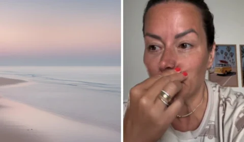 Jornalista vive terror ao ser perseguida por homem nu em praia; veja vídeo