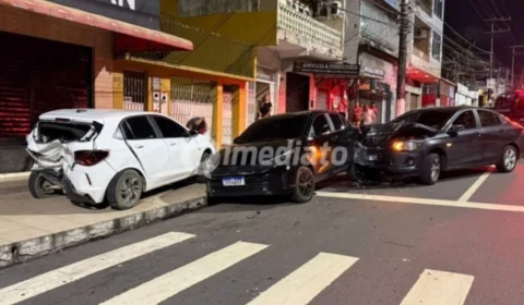 Motorista embriagado causa grave acidente em Manaus e deixa mulher ferida
