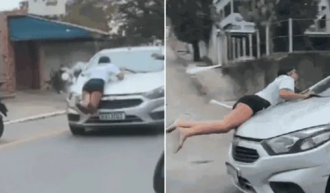 Mulher é arrastada no capô após motorista furar protesto; veja vídeo