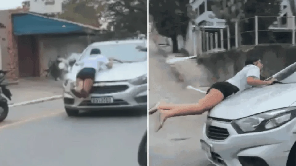 Mulher é arrastada no capô após motorista furar protesto; veja vídeo