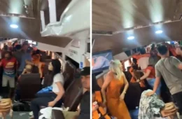 VÍDEO: Banzeiro causa pânico em lancha no Solimões e passageiros entram em desespero